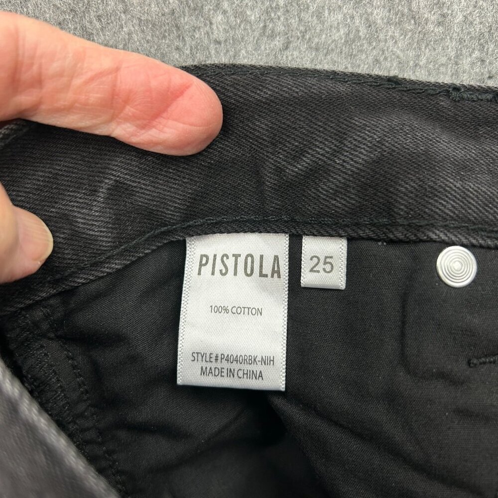 Pistola Super High Rise Cut Off Shorts Women's Sz 25 Night Hour Wash Distressed - Picture 4 of 10